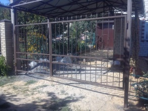 Решетчатые ворота распашные - пример 12 фото в Анапе