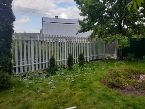 Забор из евроштакетника с забивными столбами 25 метров фото в Анапе