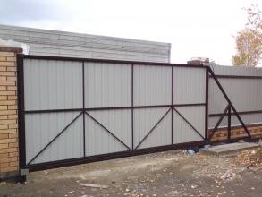 Ворота откатные с ручным управлением - пример 12 фото в Анапе